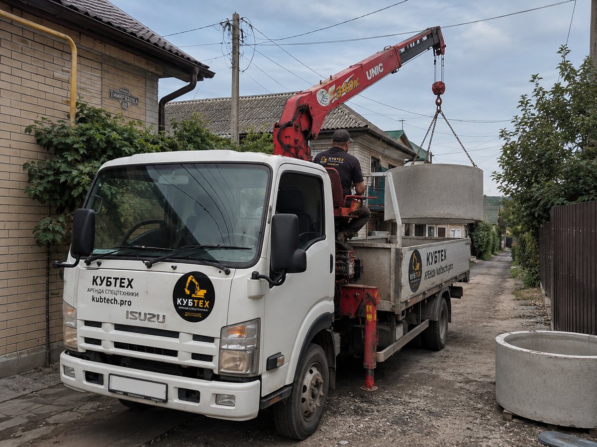 Аренда компактного манипулятора Isuzu в Краснодаре